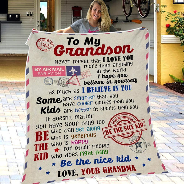 Grandma to grandson - you have your thing - blanket - DivesArt LLC